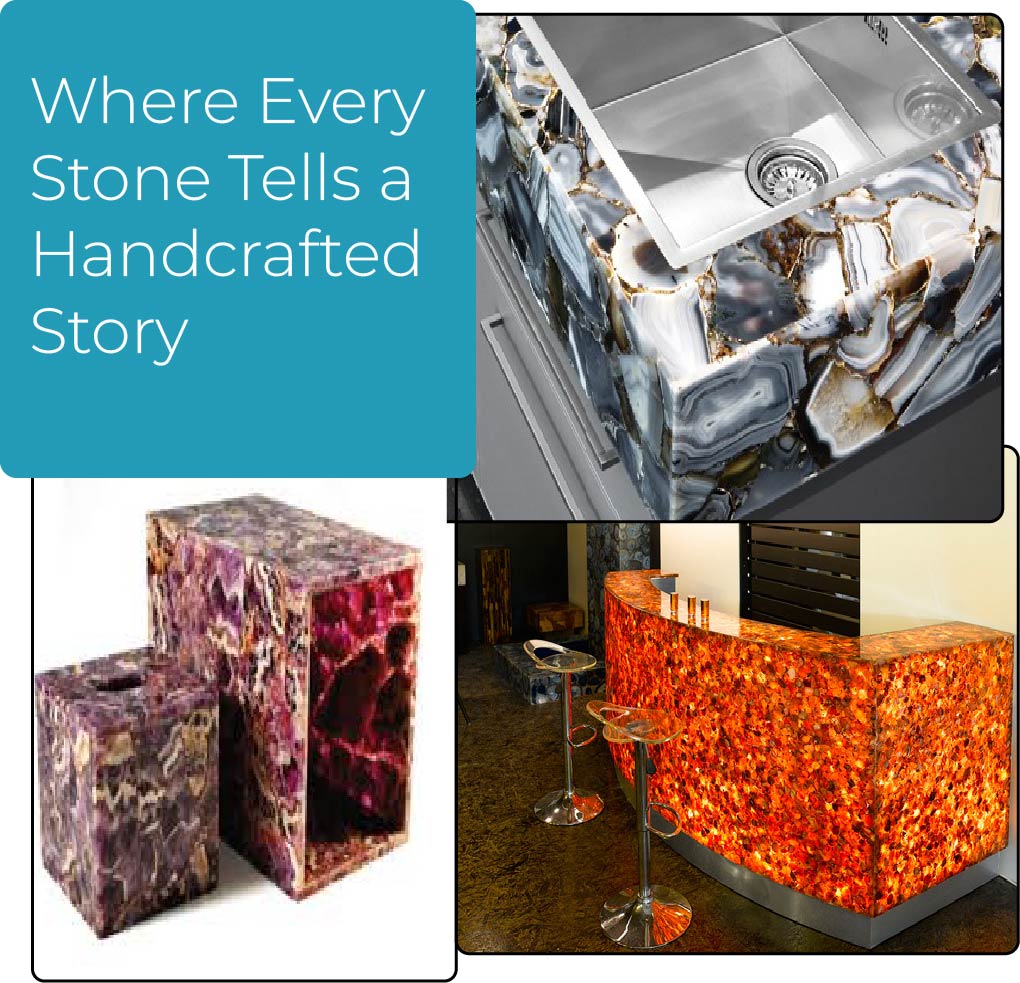 semi precious stone collage